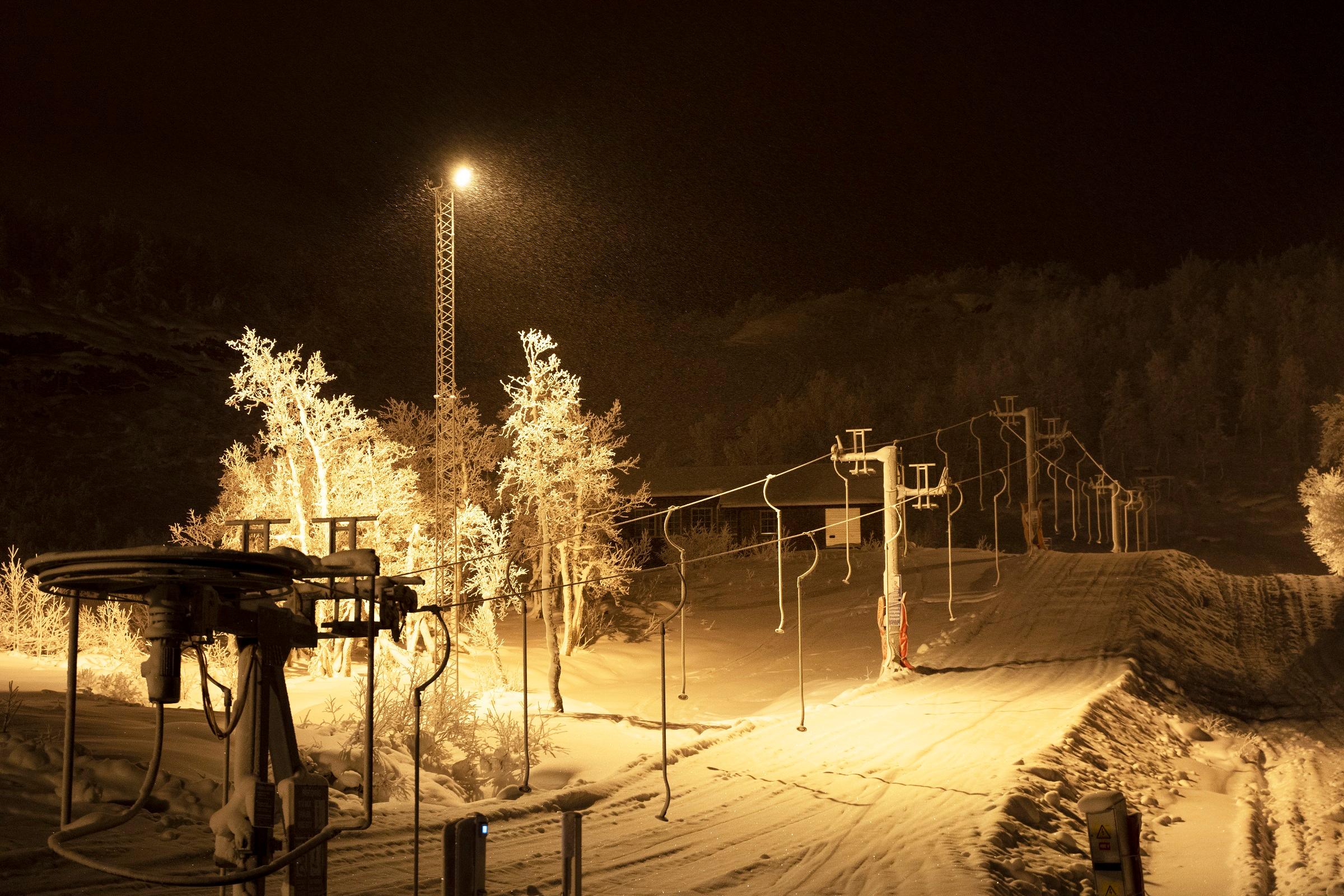 Hytte med definisjonen på ski in/ski out